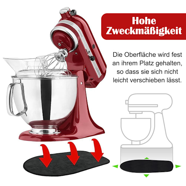 Skjutbräda för matberedare, tillbehörsbasmatta, mixerbas, kompatibel 4,3L-4,8L för Kitchen Aid Heavy Duty matberedare tillbehör kaffe