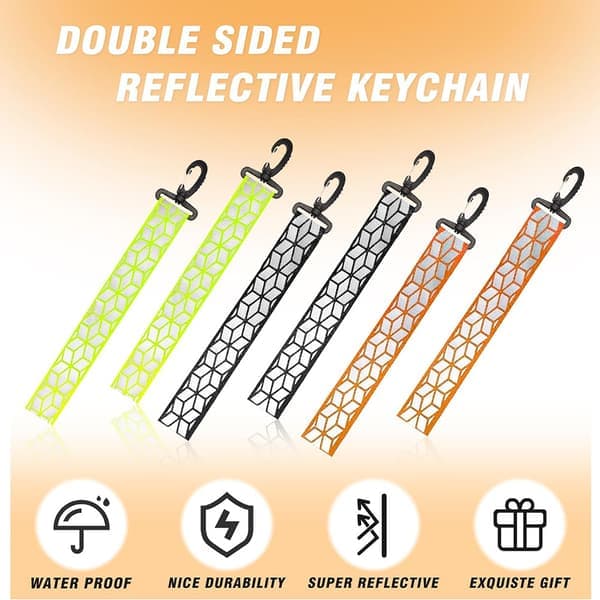 Reflective pendants, reflectors compatible with school bag, backpack, running, reflective keychain compatible with school bag, backpack (6pcs) 6pcs