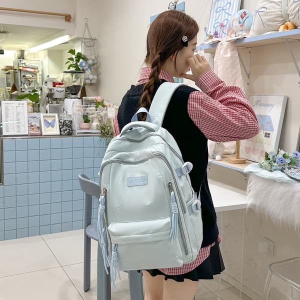 Japansk & Koreansk Studentryggsäck – Högkvalitativ Skolväska för Flickor black