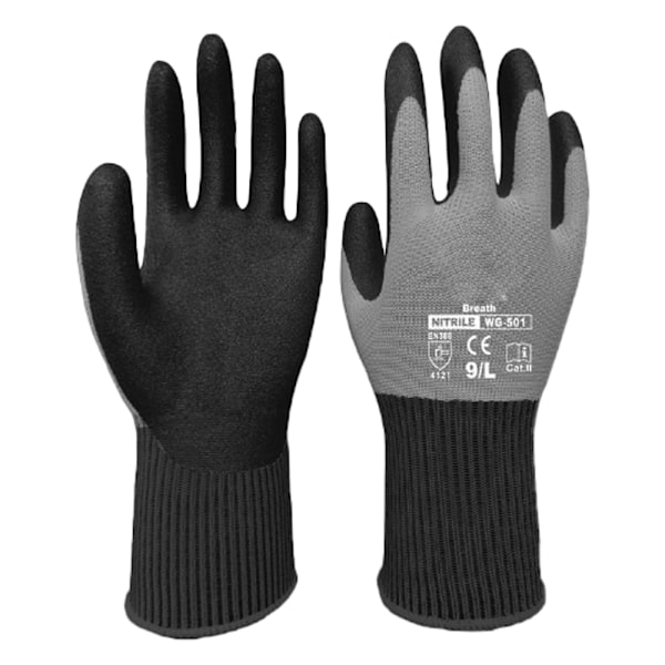 3-pack nitrilhandskar trädgårdshandskar arbetsförsäkring hantering packning gummihandskar