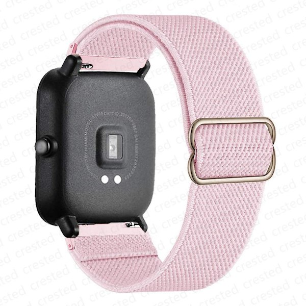 20mm/22mm Band för Amazfit Gts 4//2/2e/3/gts2 Mini/gtr 4/3/pro/gtr2/47mm/stratos Nylon Elastiskt Klockarmband Amazfit Bip Rem Light Pink 20mm Light Pink 20mm