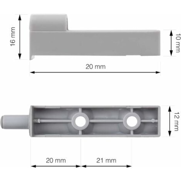 Dörrbromssats om 10 – Skåpsdörrbroms för köksmöbler/skåp att montera för mjukstängning