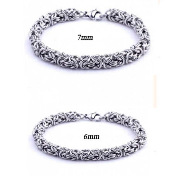 Kejsarlänk armband i Stål som håller färgen livet ut!  6mm tjock, 18cm lång 6mm tjock, 18cm lång