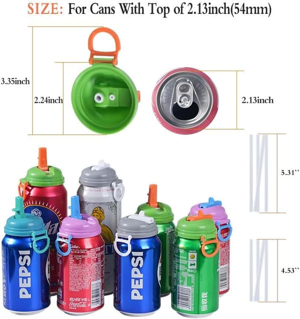 4-pack Magnetic Soda Can Lids, Reusable BPA-Free – Keeps Fresh, Insect and Dust Proof for Beach BBQ