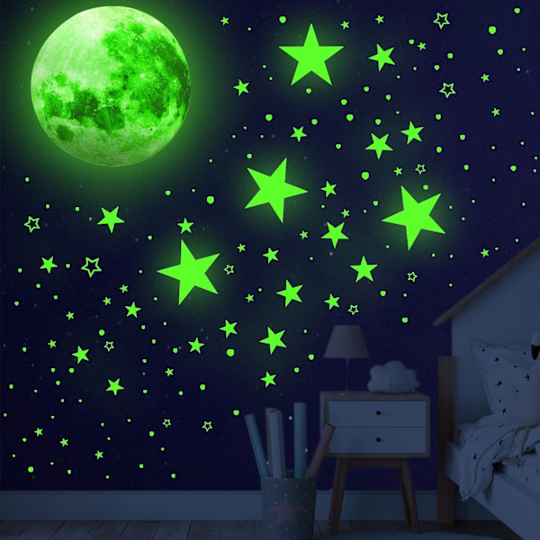 Glow in the Dark Stars, Glowing Stars and Moon Wall