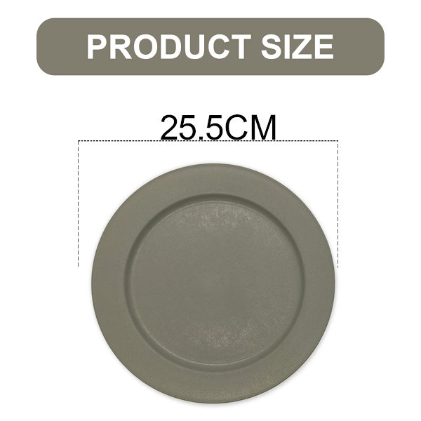 4 st 25 cm stora plasttallrikar, diskmaskinssäkra, återanvändbara lätta middagstallrikar, mikrovågsugnssäkra