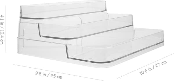 Brevholder Skrivebordsstativ Akryl 3-lags design Enkel Elegant Multifunktionel Gadgetopbevaring