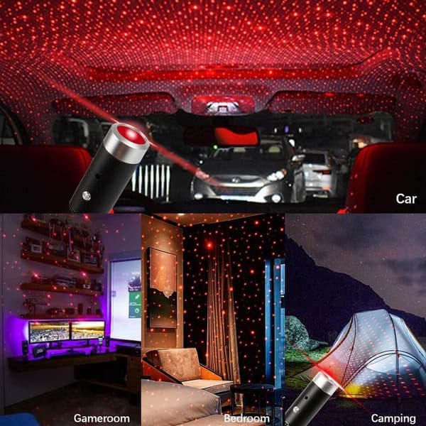 USB Biltilbehør Interiør Atmosfære Stjernehimmel Lampe Omgivende Natlys