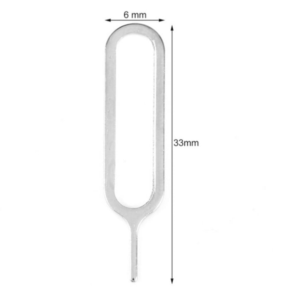 2-Pack Simkortsöppnare till iPhone Utmatningsstift för SIM Kort