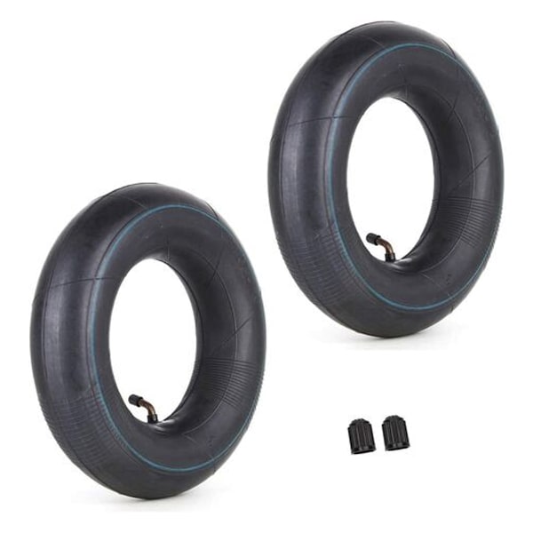 2-pack innerslang 4.00/3.50-6 350/400-6 3.50-6 4.00-6 4.10-6 med Tr87 vinklad ventil för handtruckar gräsklippare trädgårdsvagnar