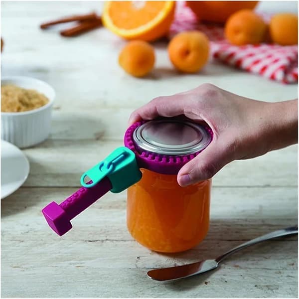 Creative Silicone Zipper Jar Opener - Multifunctional Non-Slip Lid Opener with Labor-Saving Screwdriver
