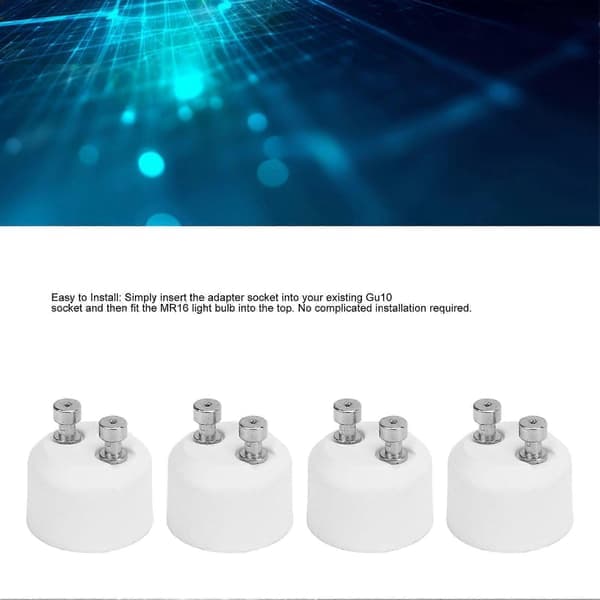 4-pak GU10 til MR16 adapterfatning varmebestandig lampeholderkonverter, egnet til LED-halogenlamper