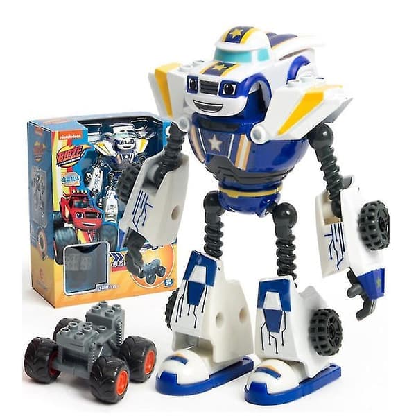 Flame Monster Mecha Anime Karaktär Tecknad Plast/Legering Q Version Bil Actionfigur Modell Barnleksak Barnfödelsedagspresent - Actionfigur
