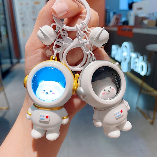 Kreativ stjärnhimmel nattljus astronaut nyckelring Par Glowi A1 A1