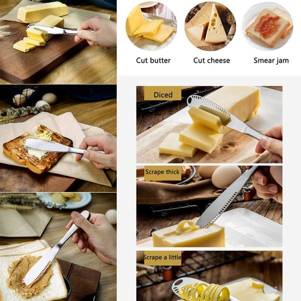 2-pak smørfad med låg og smørkniv, smørfadets størrelse perfekt til smørstang, multifunktionel serveringsfad køkkenredskab