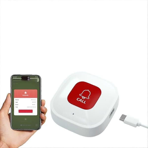 Tuya WiFi Smart SOS Ringeknapp Trådløs Personsøker Telefonalarm Nødanropsknapp