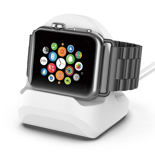 Trådlös laddningsstation Dock för Watch Series8 7 6 5 4 3 2 1 Se Smartwatch White White