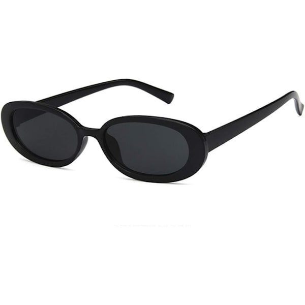 Mini Vintage Retro Extra Narrow Oval Round Skinny Cat Eye Solglasögon Clout Goggles