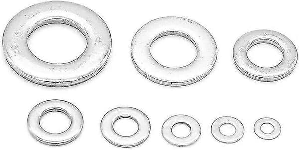 360 stk. skiver i rustfritt stål, sortimentsboks M2 M2.5 M3 M4 M5 M6 M8 M10