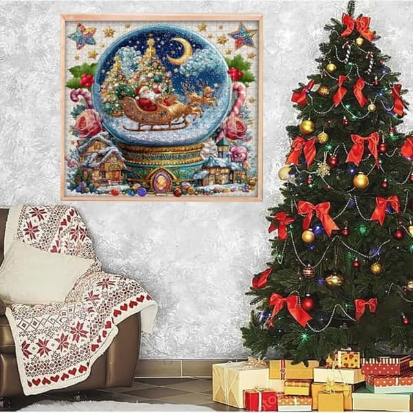 Julkalender 2025 - Snöbollspussel (1000 bitar) - Julkalenderpussel - 24 dagar kvar - 50x50 cm