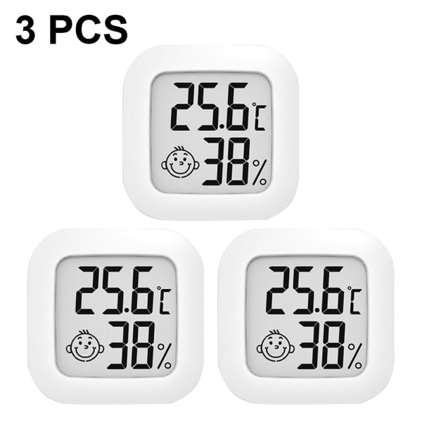 3-pack inomhustermometer, luftfuktighet