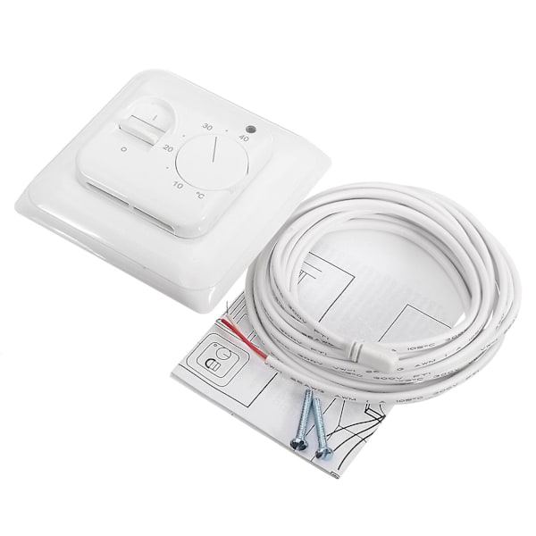 230V 16A Mekanisk Golvvärmetermostat Temperaturreglerbrytare med Golvsensor DB