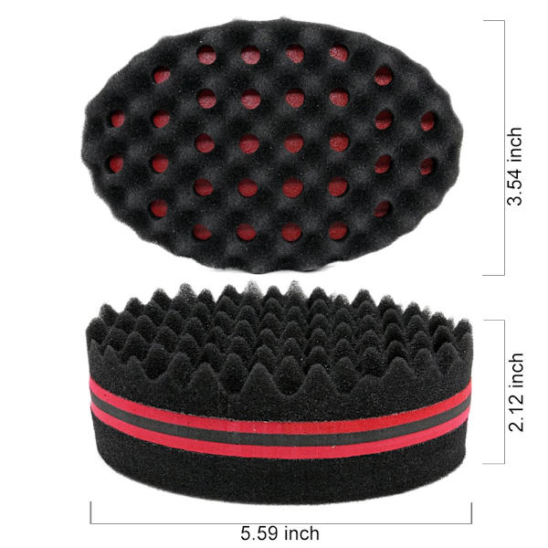 2 st små hål hår tvinnar svamp frisör borste för dreads låsning twist afro curl spole kam vård verktyg