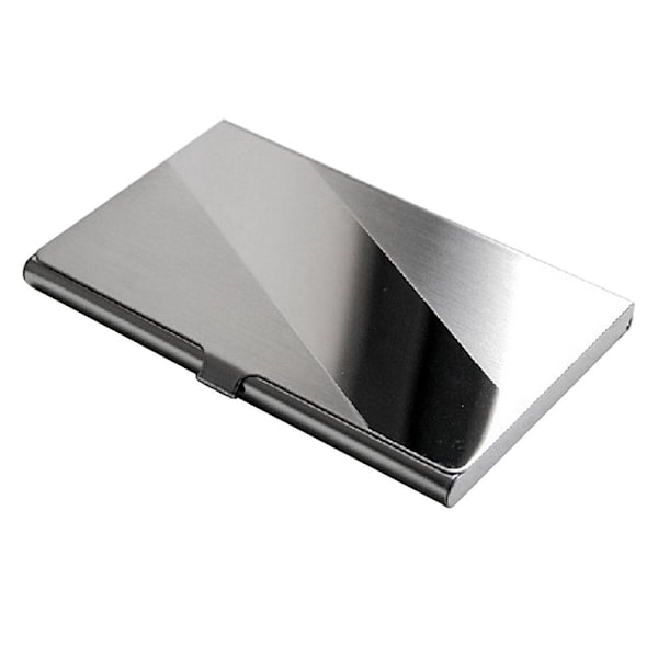 Smal kortfodral i rostfritt stål \"Diagonal\" - Silver silver