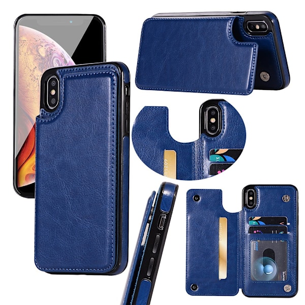 iPhone XR - Elegant Plånboksskal Röd Röd