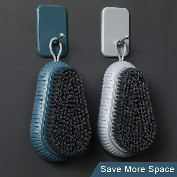 2-pack skrubbor för flera ändamål, kraftiga skrubbor, mjuka skrubbor för tvättkläder, skor, badrum, dusch, handfat, golv