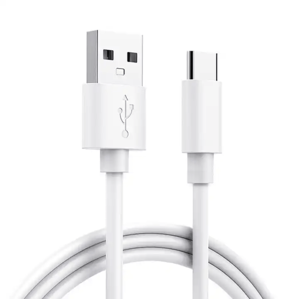 Oplader til Samsung S22 - 1 METER - HVID hvid white