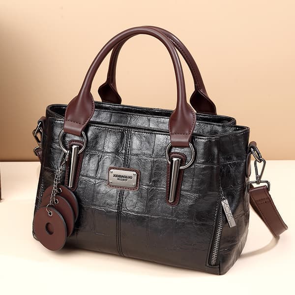 Damhandväskor & Plånböcker Veganska Läder Tote Väskor Dam Crossbody Axelväskor med Fack Reseplånböcker
