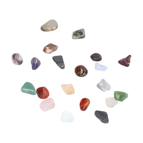 20 sorters kristall ädelstenar prydnad färgglad meditation Feng Shui dekoration för barn lärare
