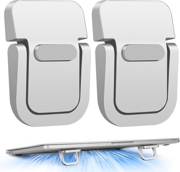 2 ST Mini laptopstativ, bärbart laptopstativ, hopfällbart och lätt ergonomiskt stativ med ventilationskylningsfunktion