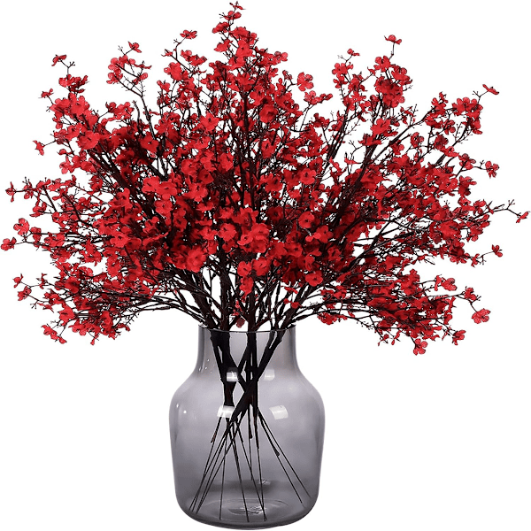 6 st Höst Konstgjorda Blommor Falska Babys Andedräkt Blommor Bulk Konstgjord Gypsophila Bukett Silke Blomsterarrangemang Centerpieces för Hem Kök Sovrum