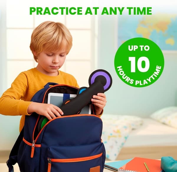 Electronic Drum Set with Built-in Speakers, Practice Pad for Kids, Portable Roll-Up Drum Machine, Birthday Christmas Gift