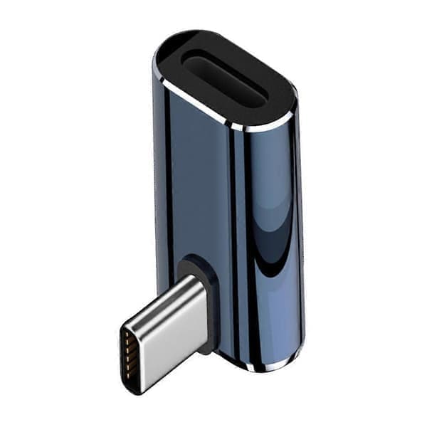 U2-058-LT016 USB-C han til 8Pin hun 27W strømadapter vinklet metalkonnektor