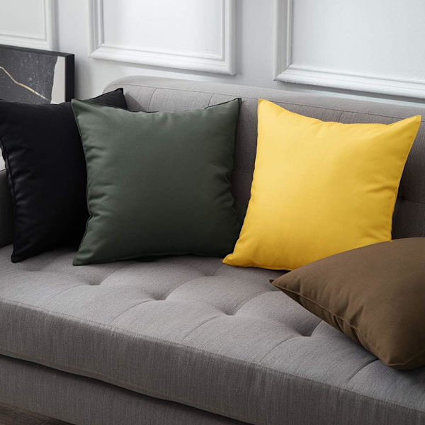 2-pack dekorativa utomhuskuddfodral fyrkantiga trädgårdskuddfodral prydnadskuddfodral för uteplats tält soffa