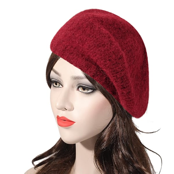 Cashmere Berets Beanie Mössor Kvinnor Vinter Varma Merinoull Fashion Stickad Mössa