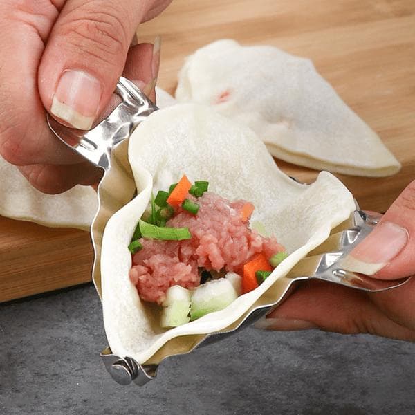 Liten dumplingform i rustfritt stål 7,5 cm – Dumplings og Pierogi