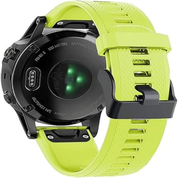 Til Fenix5/6/7/7x/6x/5X Rem 26mm Silikonearmbånd Grass Green
