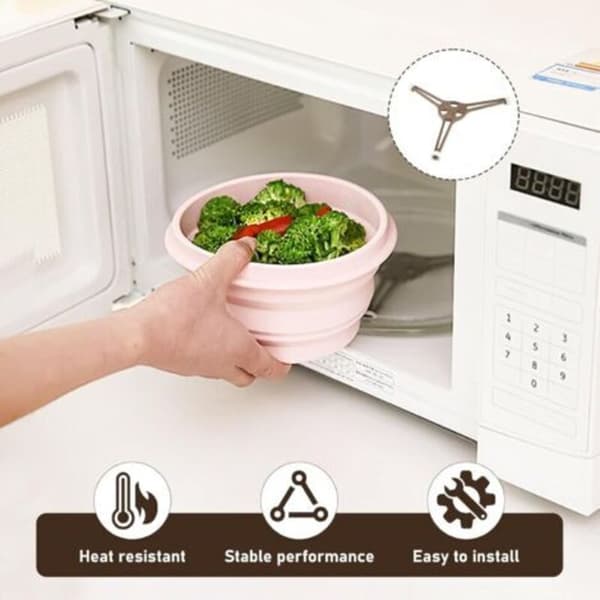 Triangular Microwave Support, Universal Rotating Ring Holder, Replacement Turntable Ring for Microwaves, Fits 24.5cm Glass Spare Part Trays