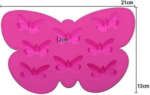 Pink sommerfuglemønster silikone isterningebakke