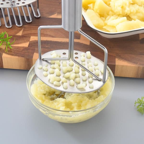 Manual Double-Layer Stainless Steel Potato Masher, Kitchen Press, Cooking Tool