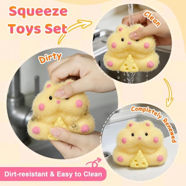 22-delars Taba Squishy Leksaksset, Kattbajs Squishy Pack för Stresslindring