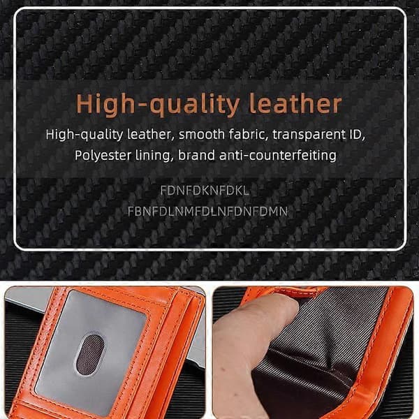 Kortholder til mænd, forretning Black Orange