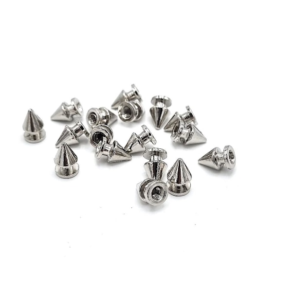 Lösa nitar spike 40 stycken Silver