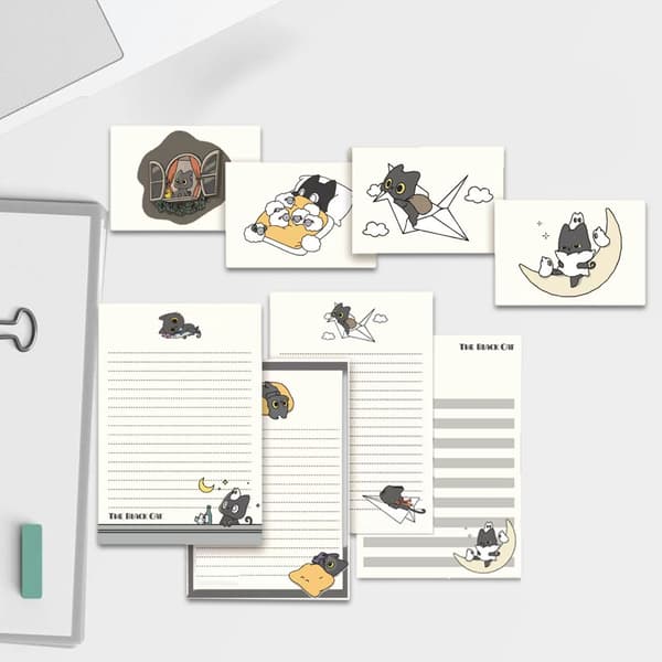 1 Set Cats Paper Set Writing Paper and Envelope Set Stationery