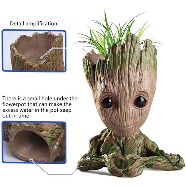 Groot Blomkruka, Treeman Hjärtformad Groot Suckulent Kruka Söta Gröna Växter Blomkruka