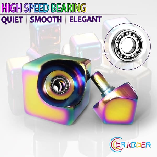 Fidget Spinner Toy Cube - Metall skrivebordsleketøy, sensorisk stresslindring for voksne, Valentinsdagsgave EDC